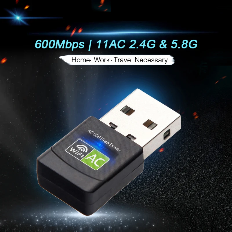 USB Wi Fi адаптер 600 Мбит/с 2 4 ГГц 5 ГГц|Сетевые карты| |