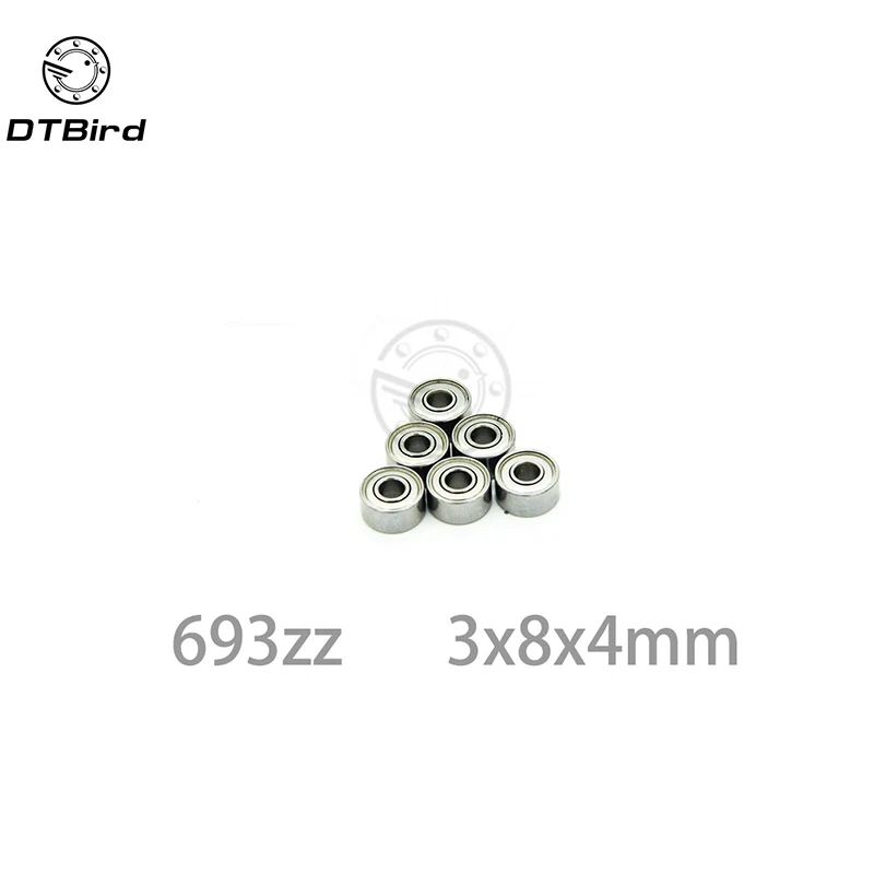 

10pcs 693ZZ 693 ZZ 3x8x4mm Mini Ball Bearing Miniature Bearing Deep Groove Ball Bearing Brand New 3*8*4 mm