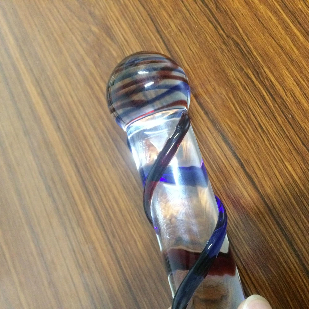 Tabuy Colorful Pyrex Glass Dildo Double Ended Headed Crystal Fake Penis Anal Butt Plug G Spot Stimulators Sex Toys For Woman Men3