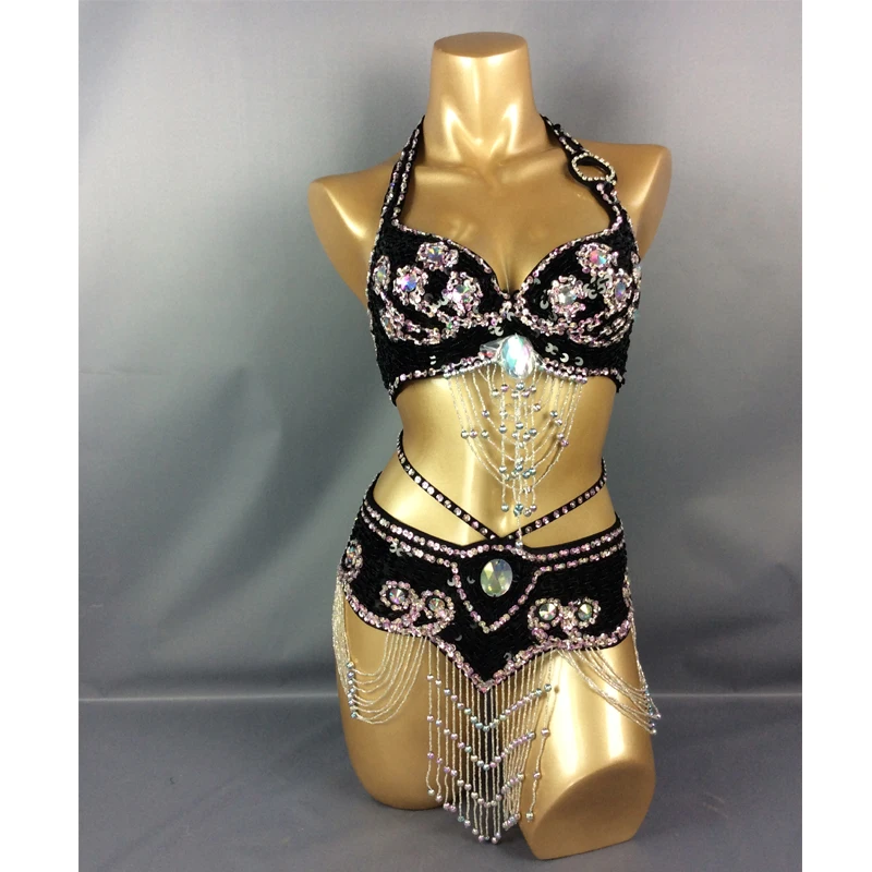 Belly Dancing Suite Belt+Bra 2 Piece Set Samba Costumes Club USA Bra Size  TF209-2 - China Belly Dance Costumes and Halloween Costumes price