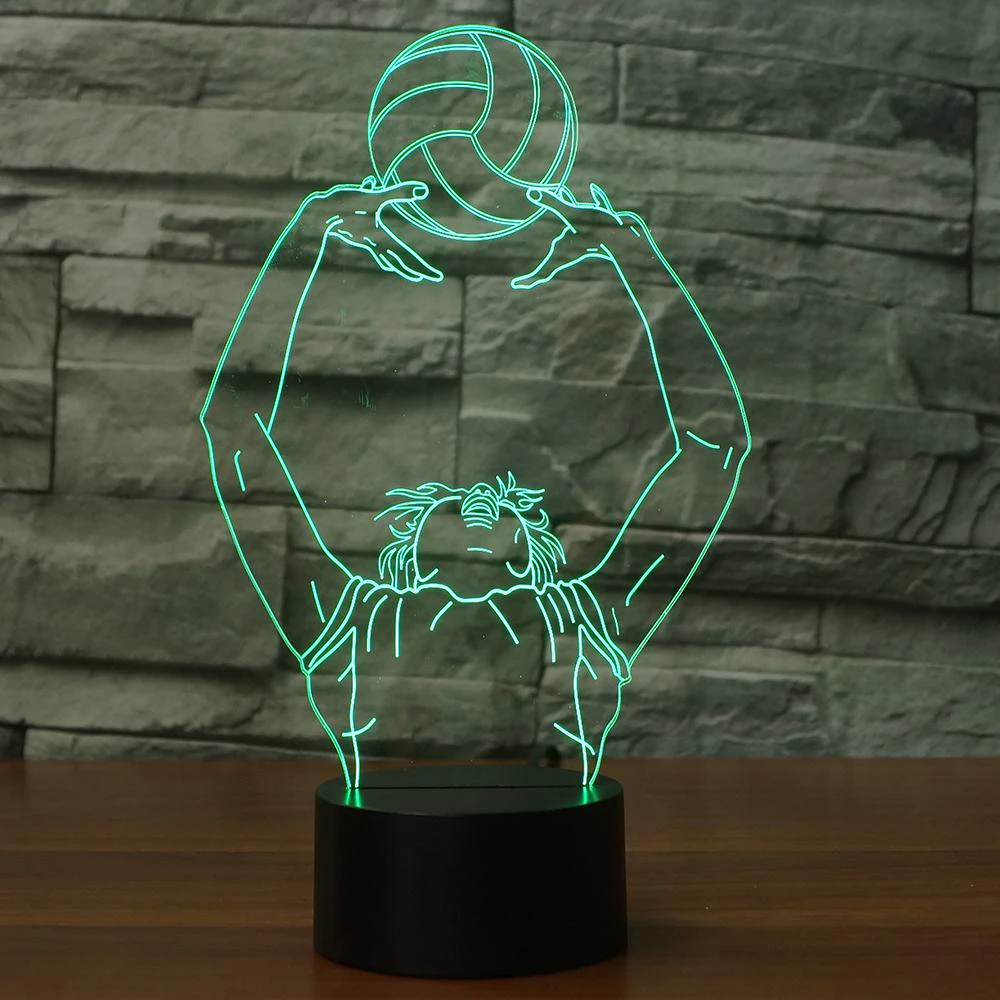3D светодиодный светильник для игры в волейбол ночник 7 цветов|3d led night|sleep lightled night
