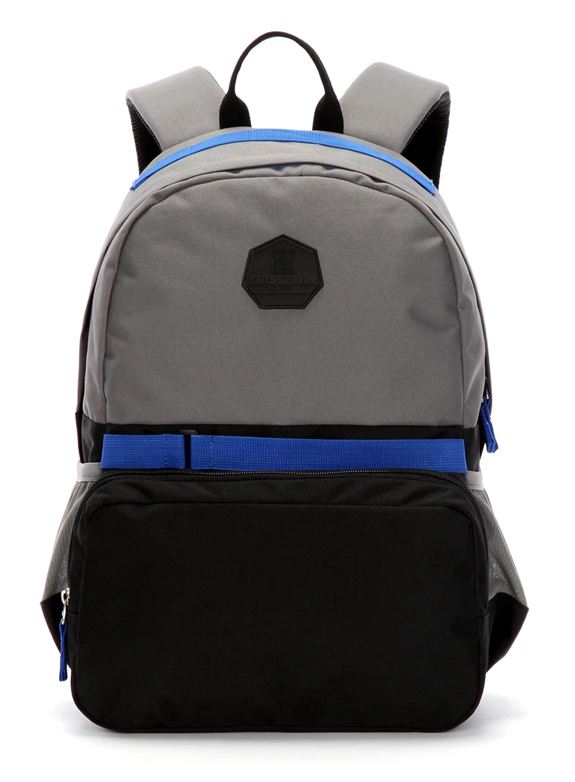 

ZIWI Brand New Arrival Polyester &Canvas Patchwork Unisex Backpack Preppy Style Zipper Schoolbags 5Color SN2006K