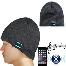 2016 Beanie Hat Phones Wireless Bluetooth Earphone Smart Headset Speaker Mic Winter Outdoor Sport Stereo Music Hat
