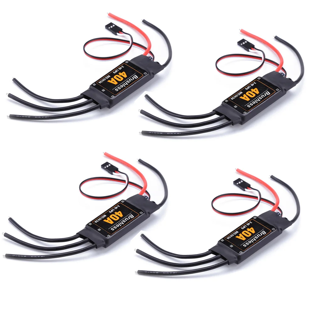 4 шт./лот бесщеточный 40A ESC контроллер скорости 2 4S с 5V 3A UBEC для RC FPV квадрокоптера