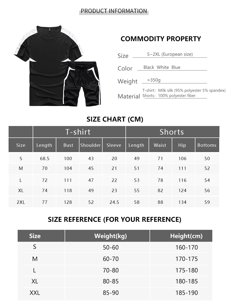 Asali, мужская короткий набор летние шорты рукавом спортивные костюмы Для мужчин Повседневное футболка + шорты комплекты из 2 предметов
