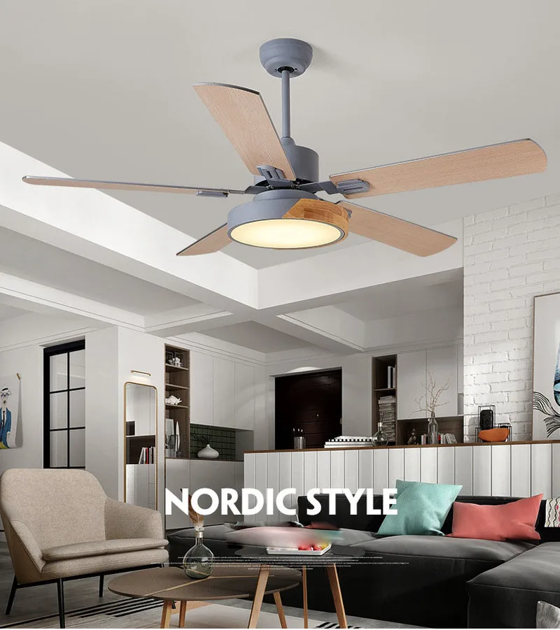 

Retro Ceiling Fan Light Living Room Remote Control Fan Lighting Antique Wood Leaf Simple Restaurant Electric Fan Light