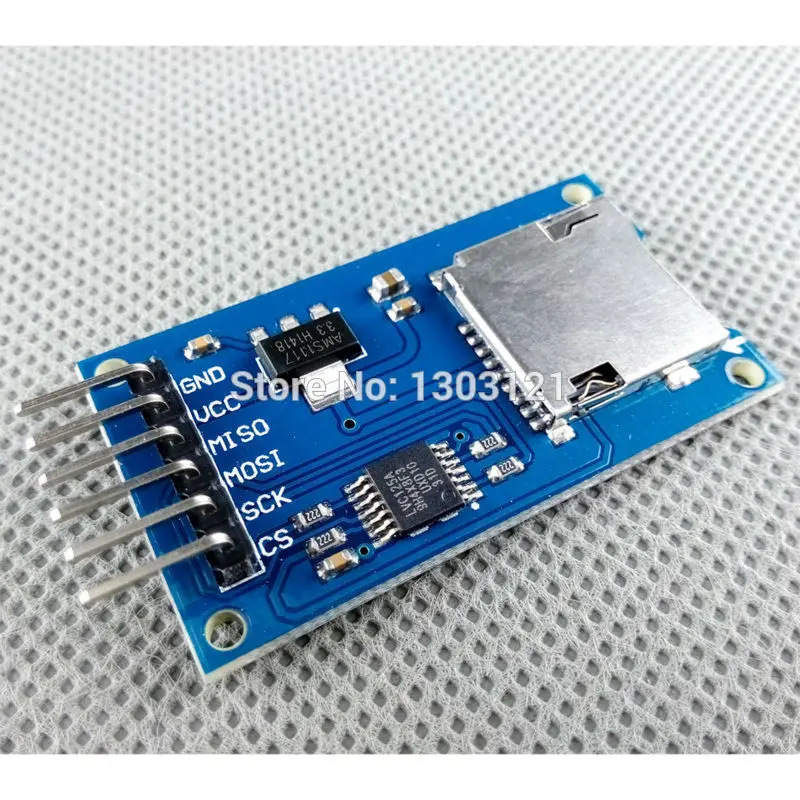 

50pcs/lot Micro SD card mini TF card reader module SPI interfaces with level converter chip for arduino