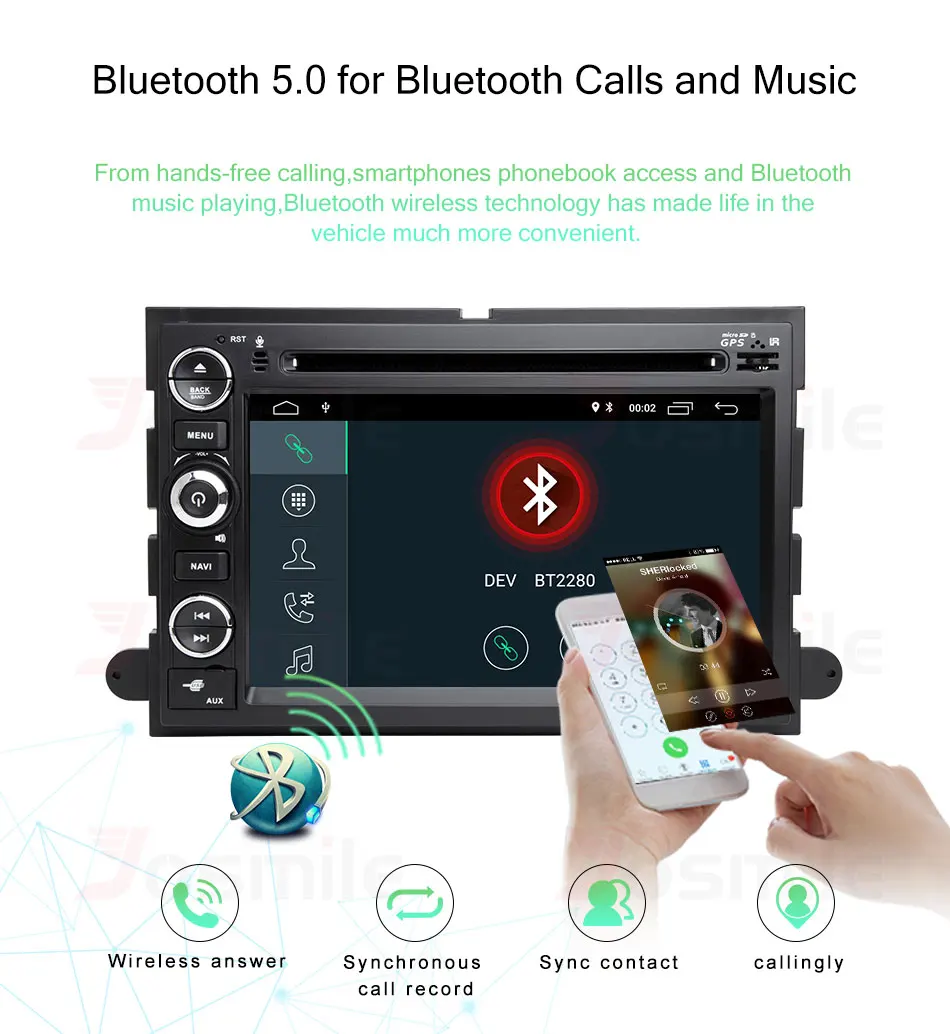 Perfect Android 8.1 Quad Core Car DVD Player For Ford F150 F350 F450 F550 F250 Mustang/Explorer/Kuga/Edge GPS 2 din Radio DAB Wifi FM 12
