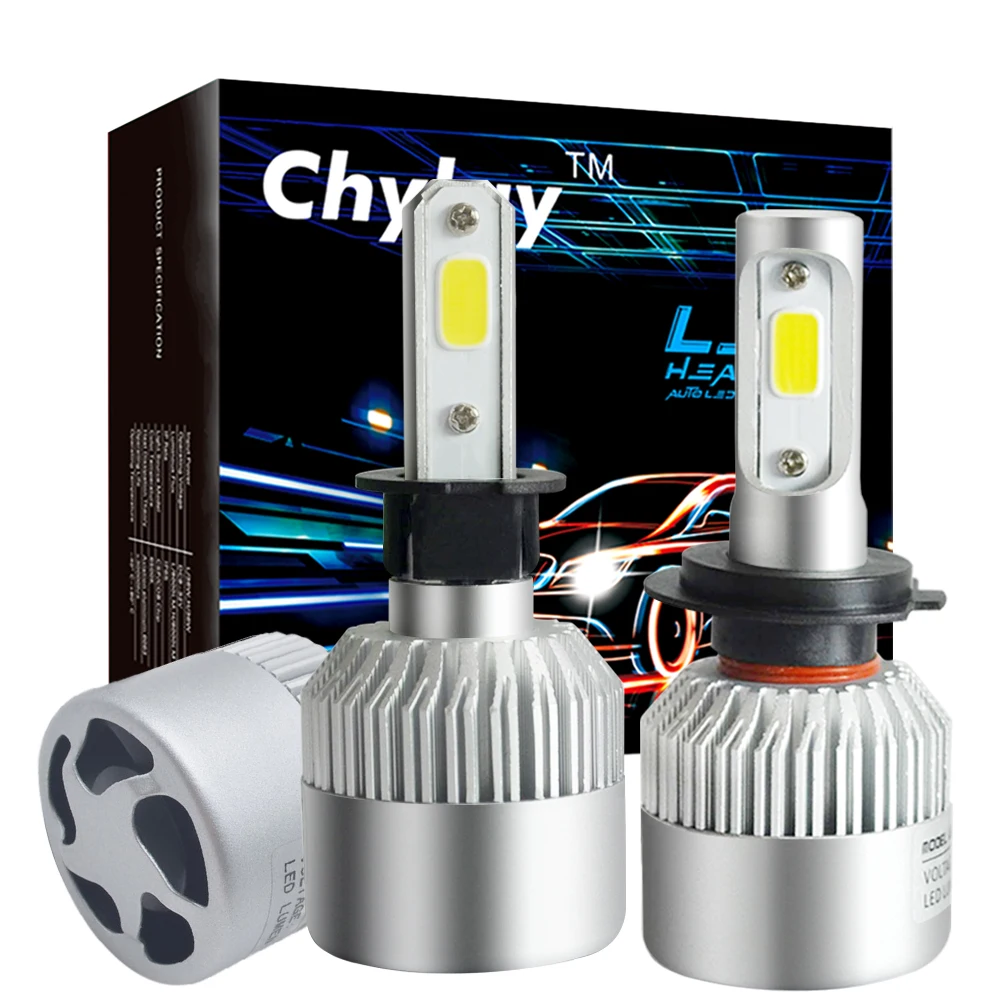 

2Pcs Car Light Bulbs Led H4 H7 H1 H11 H3 H8 H27 HB3 HB4 9005 9006 881 Auto Headlight Bulbs 72W 8000LM Car Fog Lamp 6500k