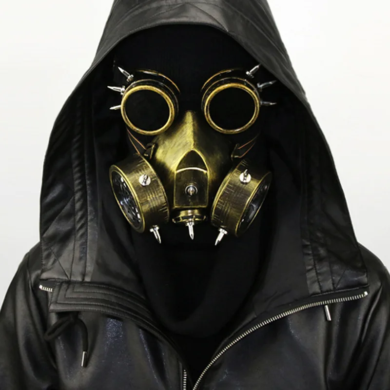 

Steampunk Cosplay Industrial Gas Mask Daft Punk Mighty Road Warrior Respirator Goggles Mad Max Vintage Riding Ventilation