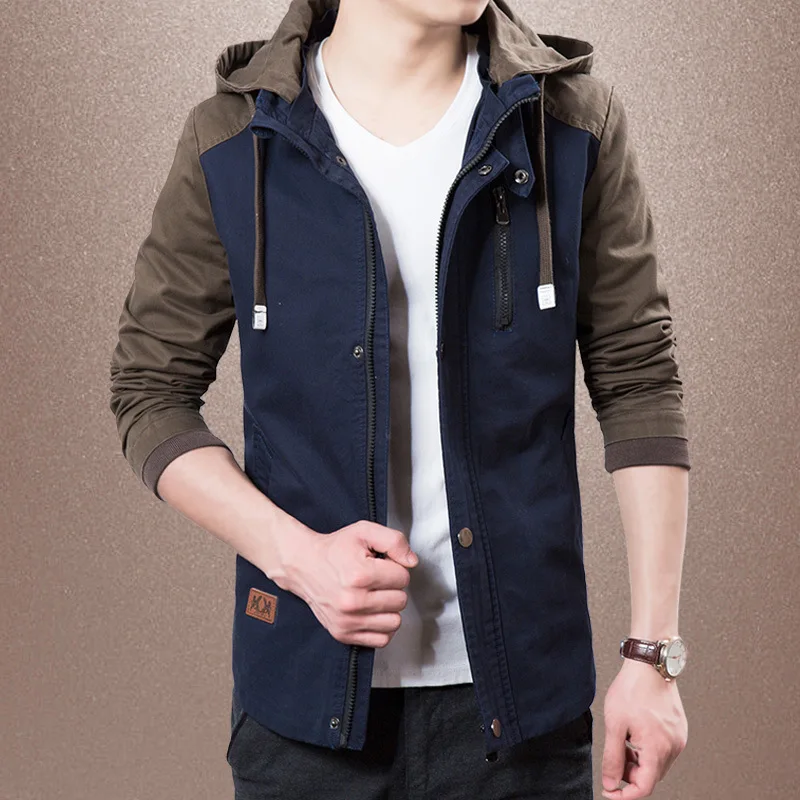 New Arrival Men Fashion Jacket Big Size M XL Solid Color Man Thin