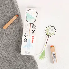 30 шт./кор. Винтаж Прекрасный веер бумага stationery канцелярские принадлежности держатель книги сообщения школьные принадлежности papelaria подарки для детей