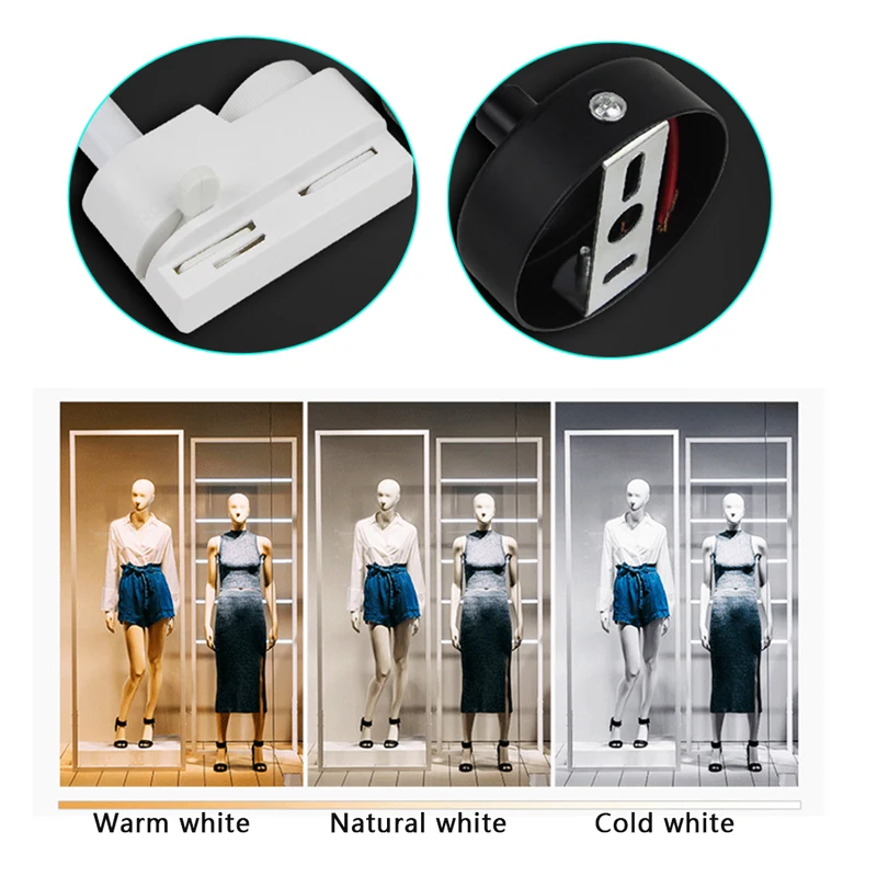 LED أضواء المسارات الملابس متجر ويندوز صالات العرض معرض أضواء led cob مصباح التوقف السقف السكك الحديدية التقليدية جمع مصباح