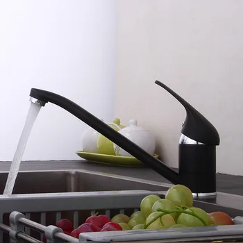 

Kitchen Sink Black Bronze Faucet Copper European Hot and Cold Water Mixed Black Antique Wash Basin Kitchen Faucet YM156