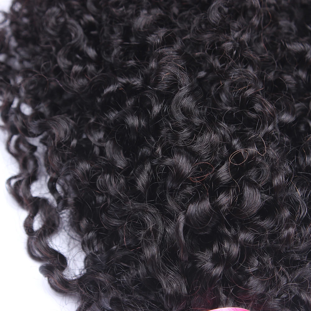 Бразильские кудрявые вьющиеся волосы человеческие волосы 1 или 3 пучка 3B 3C волосы плетение не Реми натуральные человеческие волосы наращивание CARA