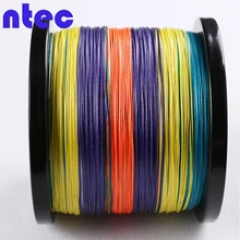 Плетеная леска 1000 м 4 плетеная многонитевая рыболовная леска многоцветный