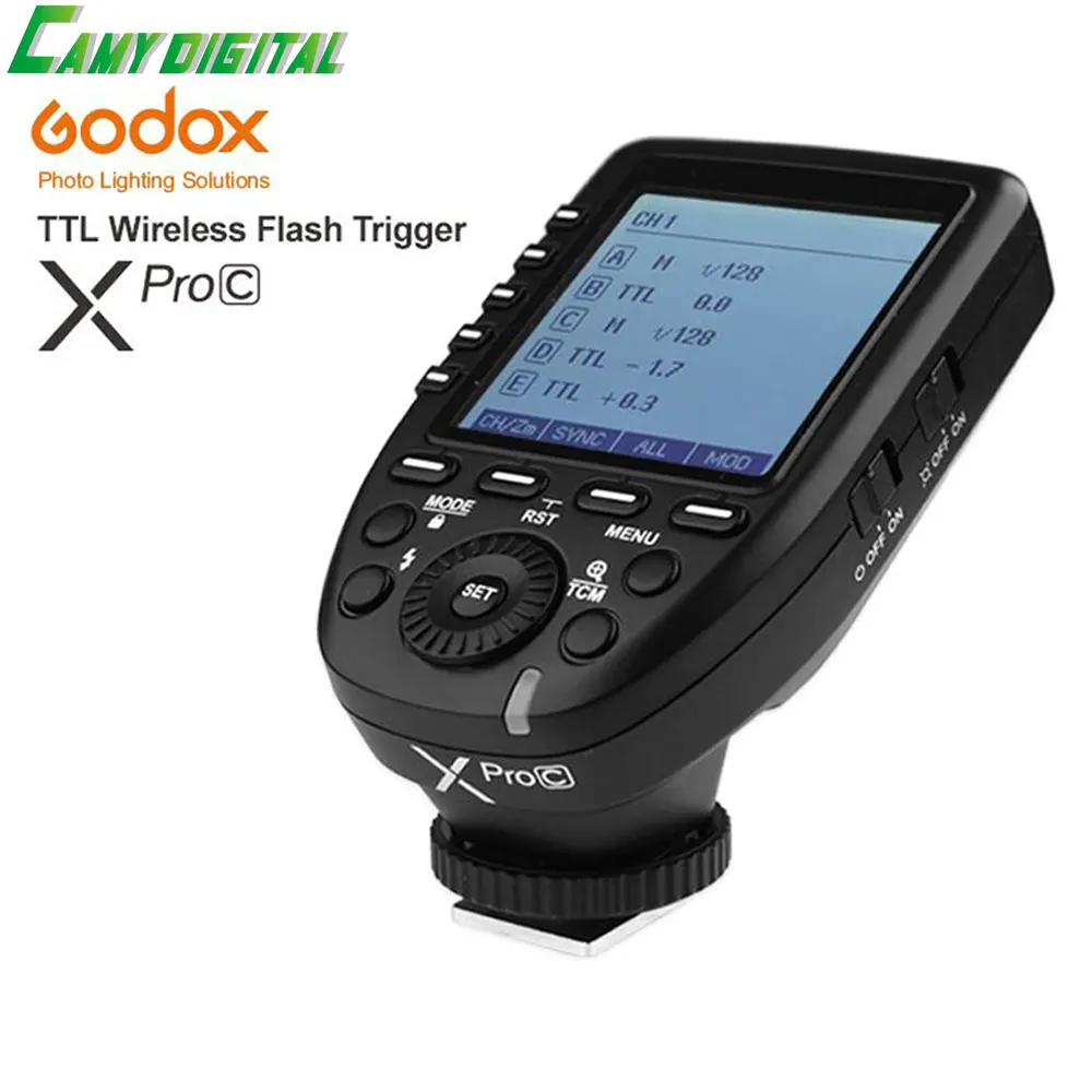 Pre-Sale New Arrival Godox E-TTL II 2.4G Wireless X system High-speed with Big LCD Screen Transmitter Xpro-C For Canon (2)