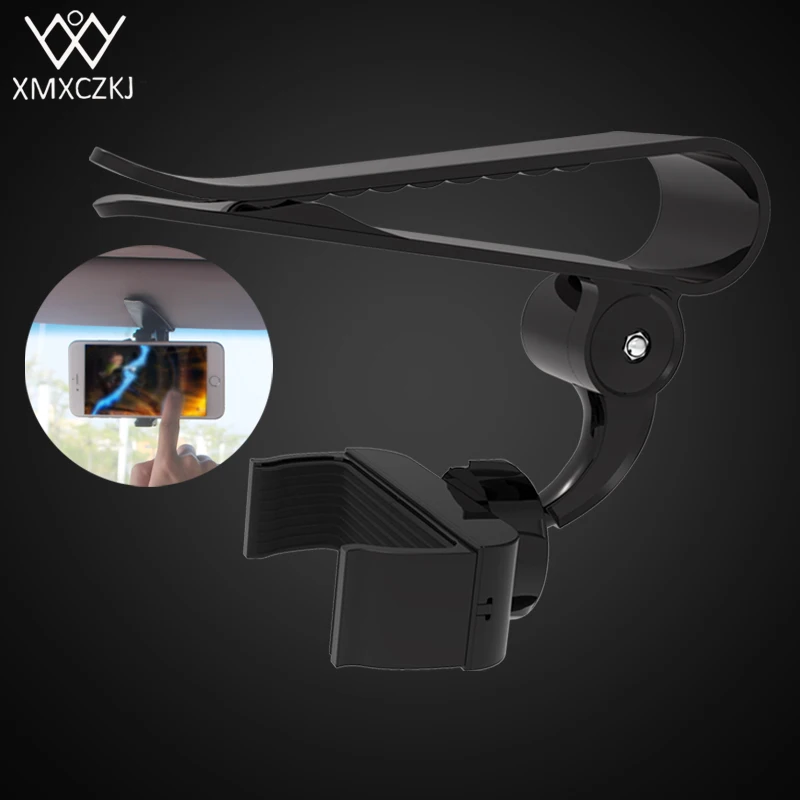 XMXCZK Phone Holder Car Sun Visor Mount Holder Universal 360 Rotating Stand For iPhone Samsung GPS Smartphone Holder