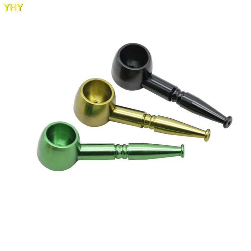 3.9inch Pot Metal Smoking Pipe Tobacco Dry Herbal Cigarette Cigar Pipe Tool Accessories Filter Tips Holder 6 Colors  02
