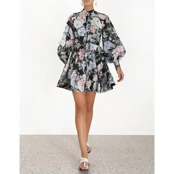 

Vintage Print Dress Top Quality Sexy Elegant Night CLub Celebrity Evening Party Dresses