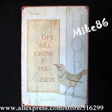 [Mike86] надеемся расти в том случае, если вы считаете, что металлическая ретро-картина доска стены Декор Бар Паб украшения дома AA-202 заказ смешивания 20*30 см