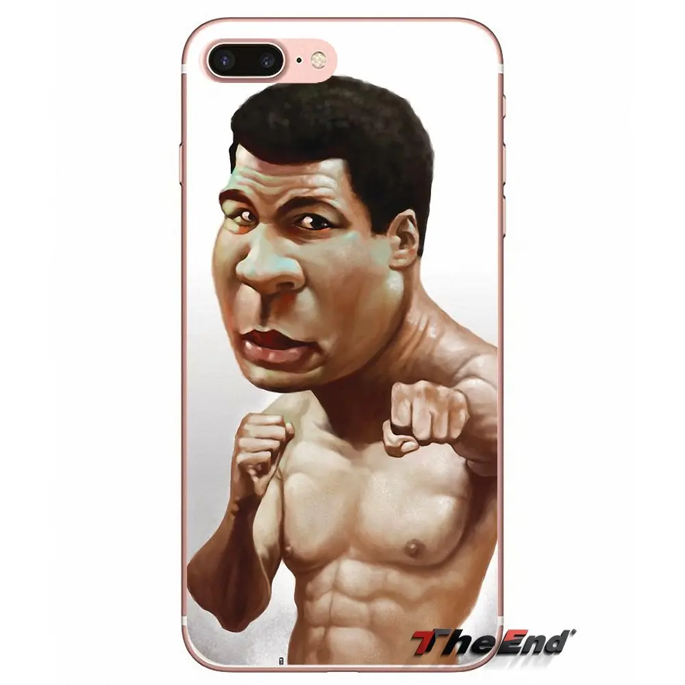 Мягкий чехол для iPhone X 4 4S 5 5S 5C SE 6 6S 7 8 Plus Samsung Galaxy J1 J3 J5 J7 A3 A5 2016 2017 Muhammad Ali King of Boxing