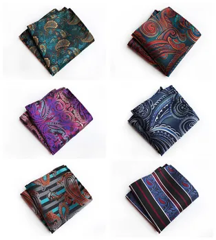 

Fashion Quality Polyester Paisley Pocket Towel High-end Design Business Retro Men's Quality Decorative Handkerchief Pocket Towel