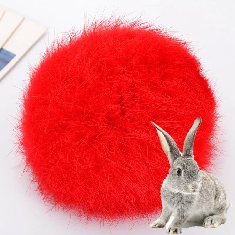 

8CM Real Rabbit Fur Ball Keychain Pompom Fluffy Lovely Key Chain KeyRing Cute Pom Pom Porte Clef For Women Bag Charm Toys
