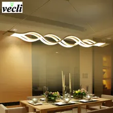 Diseño de onda Studyroom colgante luz comedor moderno, led de iluminación de la ca 85-260 v 80 w cocina lámpara de techo luminaria bar