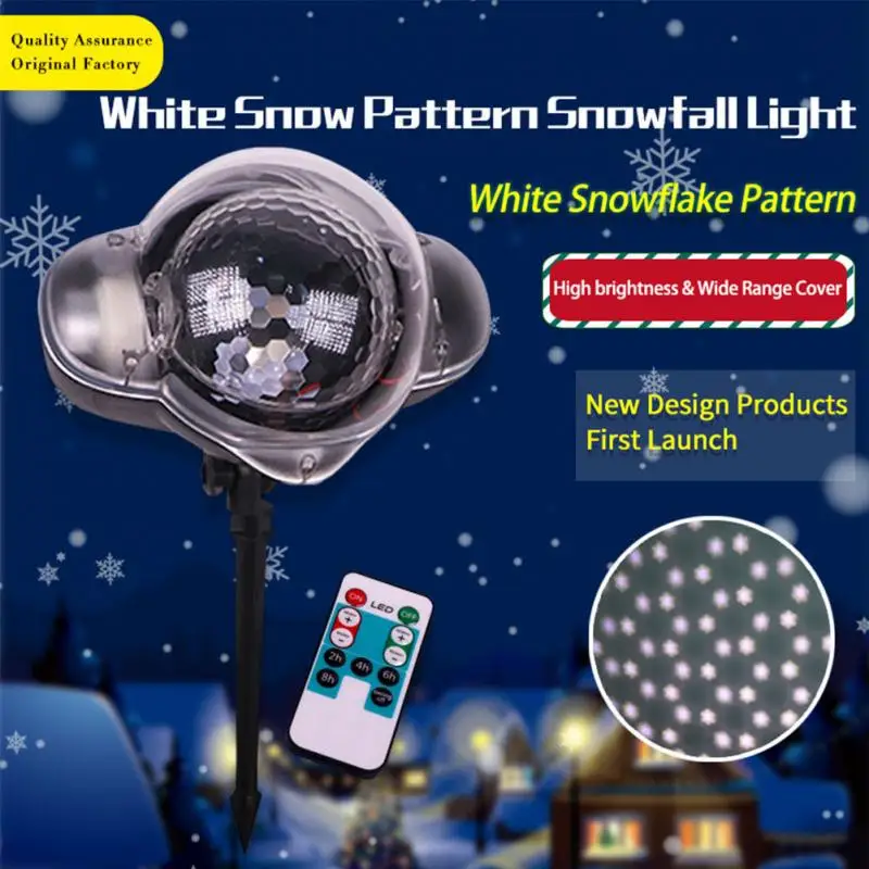 

Laser Projector Waterproof Moving Snow Snowflake Laser SpotLight Christmas New Year LED Stage Party Light Garden DJ DMX