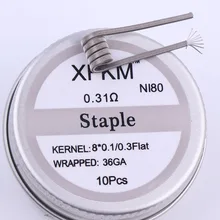 Bobines préfabriquées à haute densité NI80 Clapton, fil chauffant pour Cigarette électronique RDA RTA RBA, atomiseur