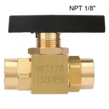 Промышленная Женская Трубная резьба 60 градусов прямой латунный шаровой клапан 1500PSI
