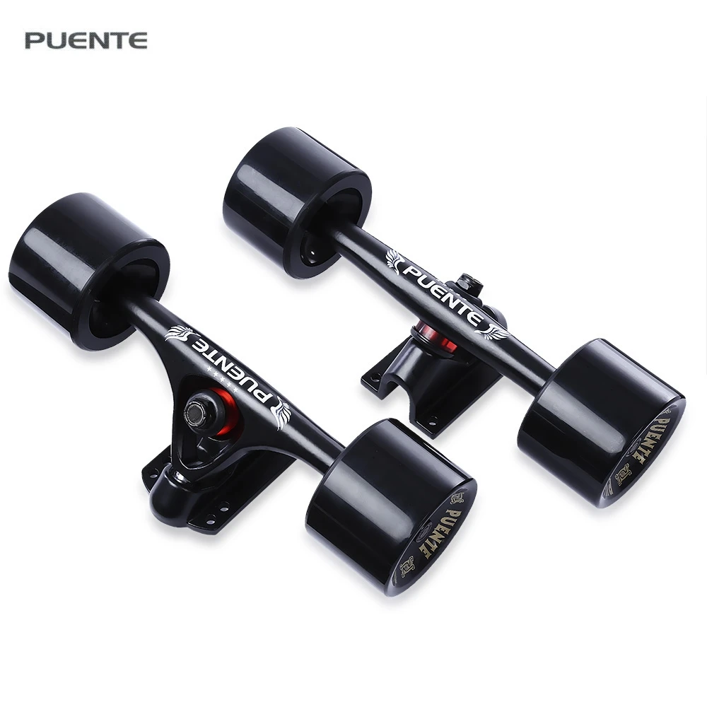 

PUENTE 1 Pair Skateboard Truck Durable Alloy 70*50mm Independent Truck Wheels for Cruiser Longboard with ABEC - 9 Bearings