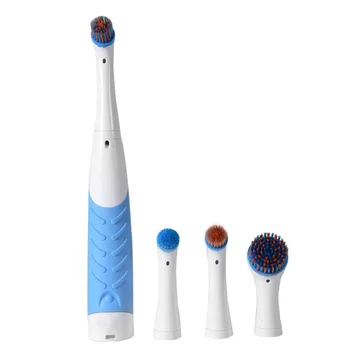 

Multifunction Super Sonic Scrubber Cleaning Electric Brush House Helper With 4 Brush Heads Water Resistant Assembly