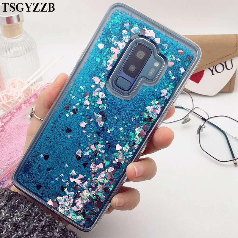 Жидкий чехол для Samsung Galaxy S8 S9 Plus S7 Edge блестящий силиконовый телефона J3 J5 Pro J7 2017 J730