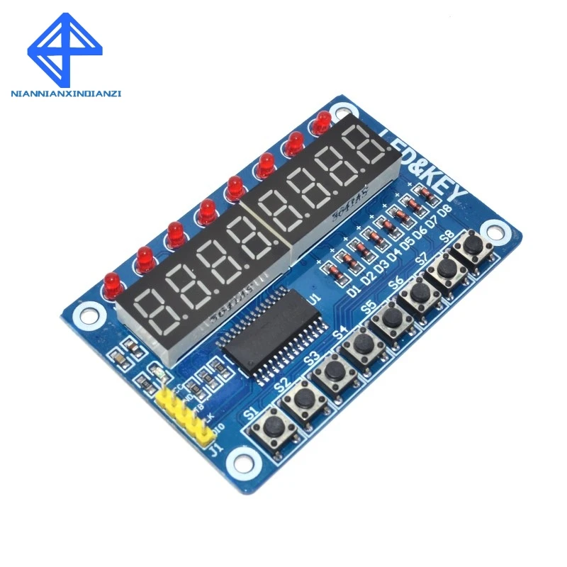 TM1638 модуль ключ Дисплей светодиодной лампой для AVR Arduino 8 бит цифровой светодиодный трубчатая лампа 8 бит