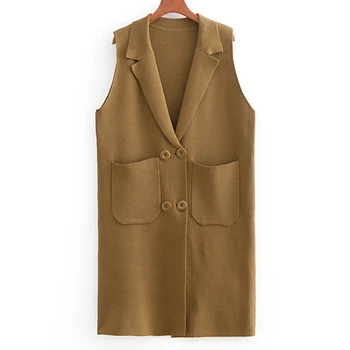 

Women Cardigan Autumn Sweater Outwear Sleeveless Coat Vest Female Solid Clothing For Ladies 2018 Casual Coat Outwear Cardigan