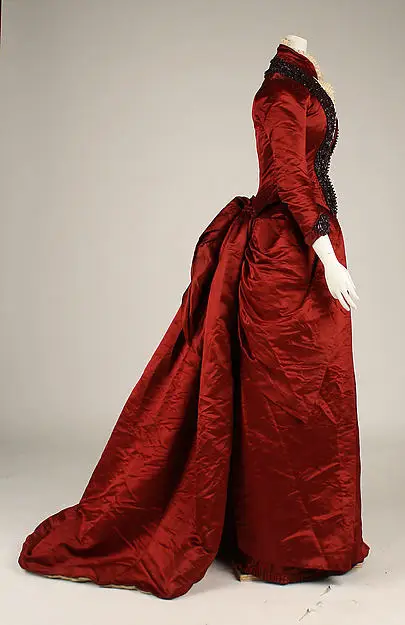 Викторианский красный Американский длинный ужин платье Суета бальное платье Бутик Одежда