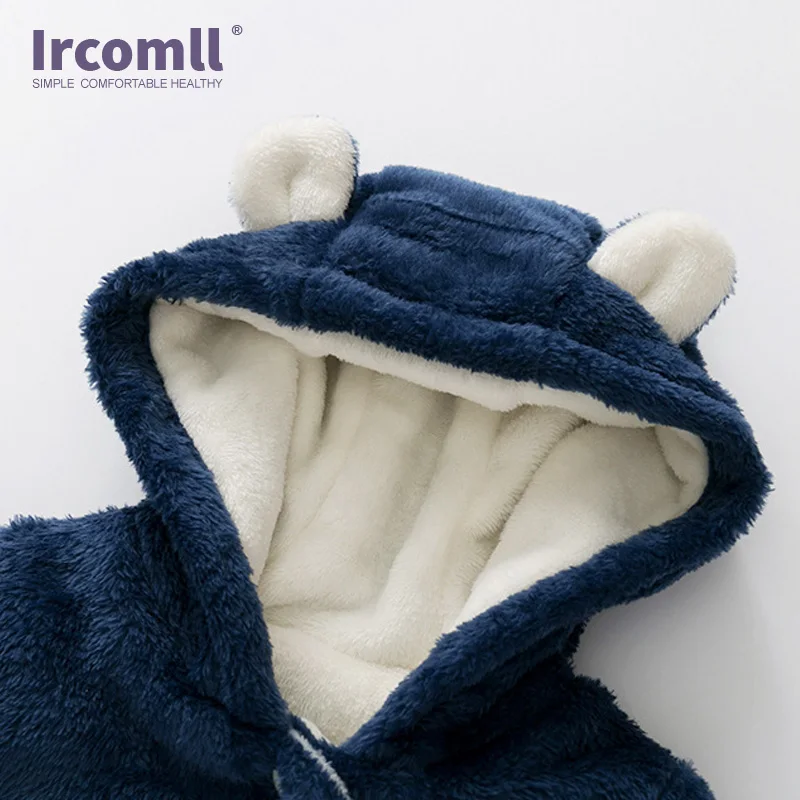 Комбинезоны для новорожденных Ircomll, теплые флисовые комбинезоны с подкладкой из мягкого медведя для мальчиков и девочек на осень и зиму, вер... Комбинезоны для новорожденных Ircomll, теплые флисовые комбинезоны с подкладкой из мягкого медведя для мальчиков и девочек на осень и зиму, вер...