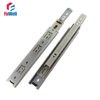 

2pcs Drawer Slide Cold-Rolled Steel Fold Telescopic Drawer Runner 40mm Width 10/12/14/16/18/20inch Ball Bearing Sliding