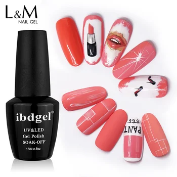 

1 Pcs ibdgel coral orange color gel polish nail Summer manicure new style Sweet Lacquer UV Soak Off Candy Color Varnish Art