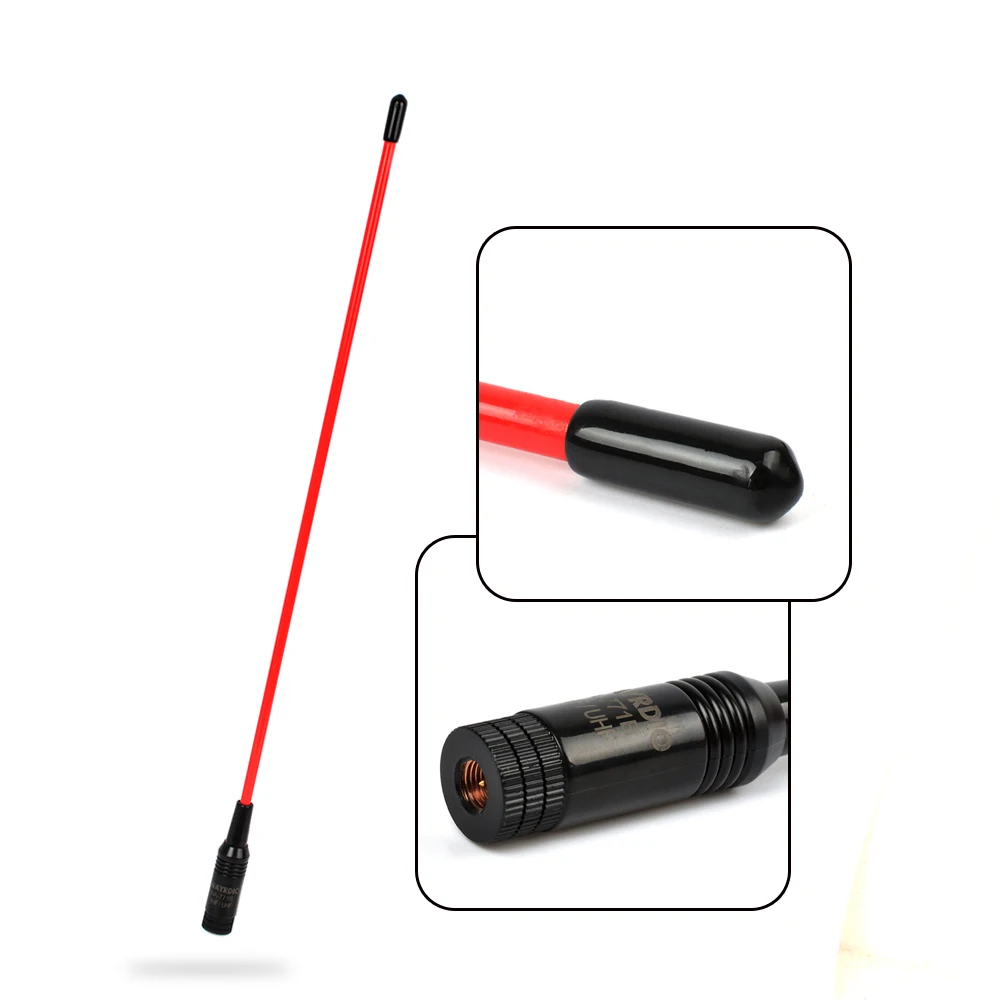 HYS NA 771B Antenna Red Color Dual Band SMA Male VHF&UHF 144/430MHz