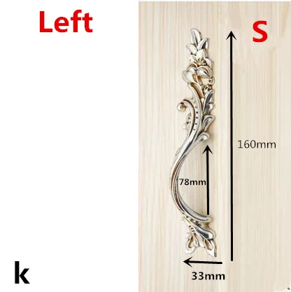 3 шт. высокое качество европейские антикварные мебельные ручки для кухни ручки шкафа Шкаф ящика двери тянет - Цвет: K