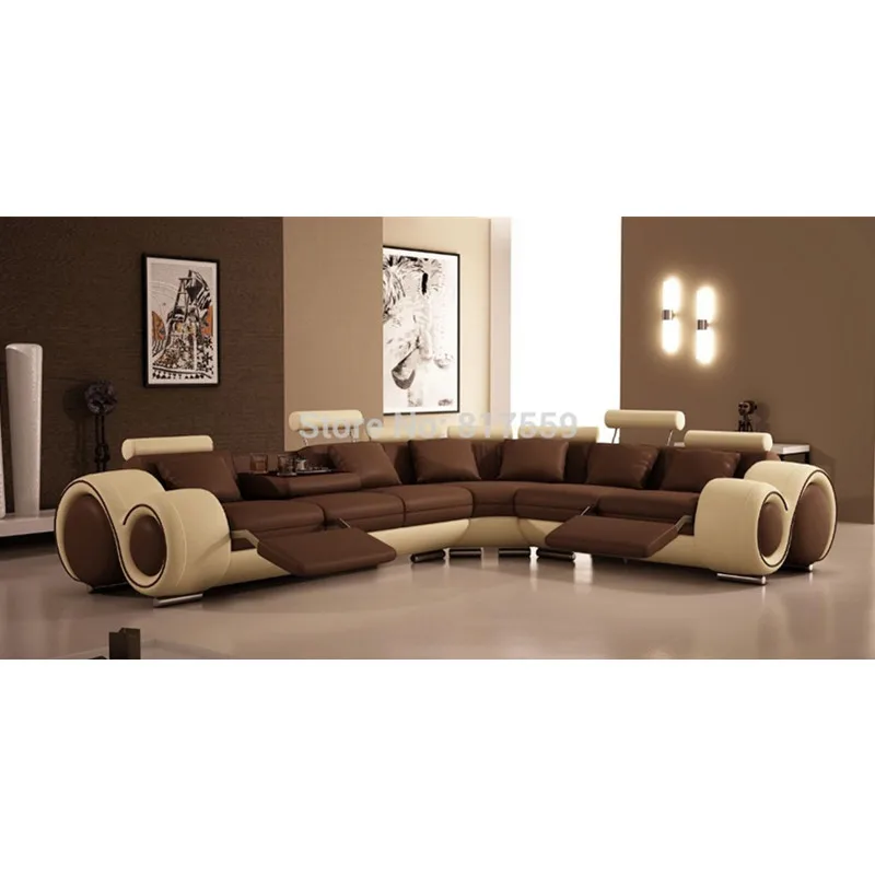 

modern genuine leather living room leather sofa