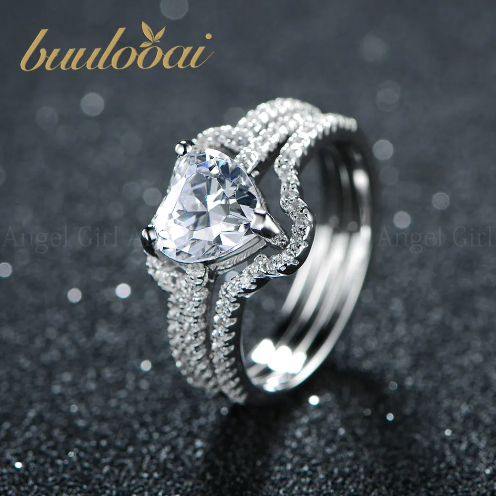 

buulooai Silver 925 Rings For Women Engagement Party Ring New Fashion Promise Rings Fine Jewelry
