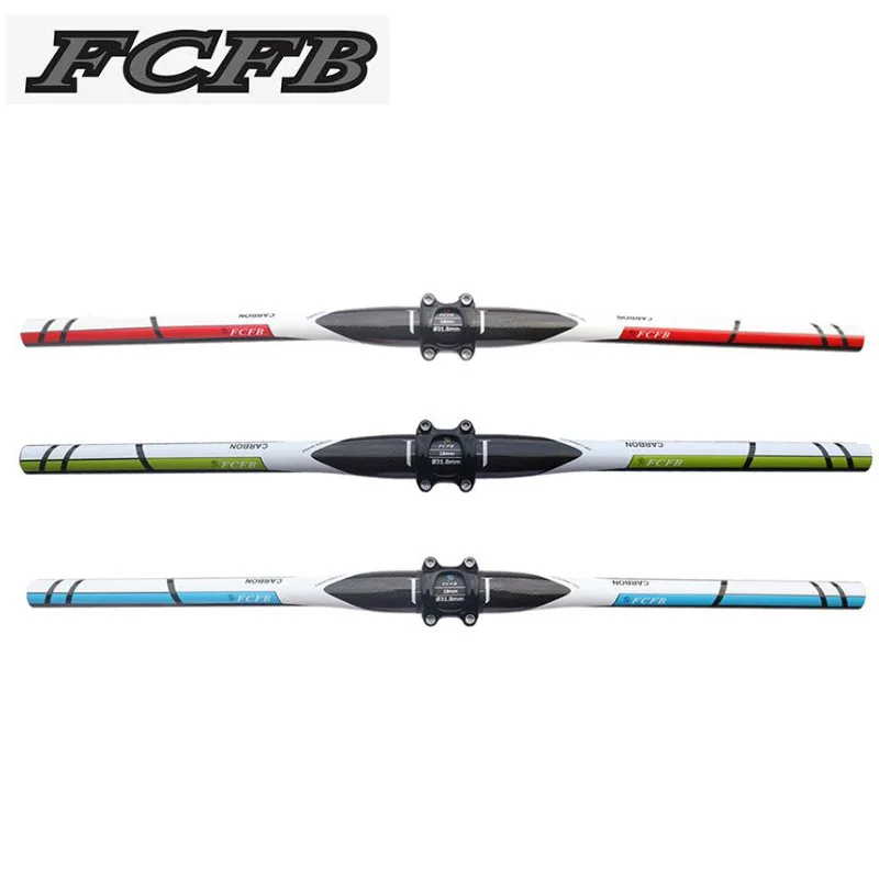 

100% Origina FCFB carbon handlebar hot cycling flat handlebar mountain handlebar 31.8*600/620/640/660/680/700/720/740/760mm