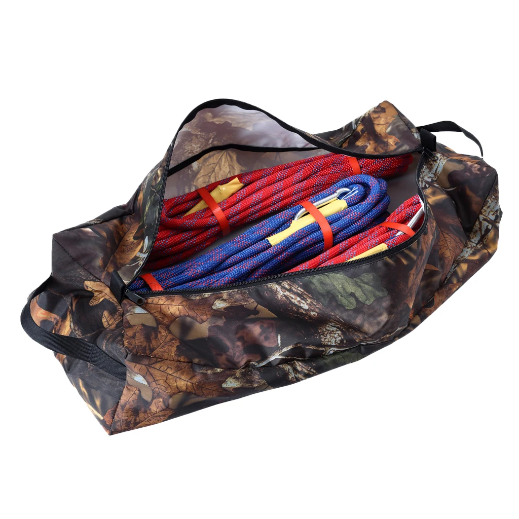 

25L Ultra-light Multipurpose Camouflage Climbing Cord Rope Cuboid Bag with Zipper & 2 Side Carry Handle Paracord Bag