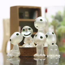 

5pcs Action Anime Figure Toys luminous kodama treehayao miyazaki Princess Mononoke tree elves Spirit Kodama Elf Cartoon Kids Toy