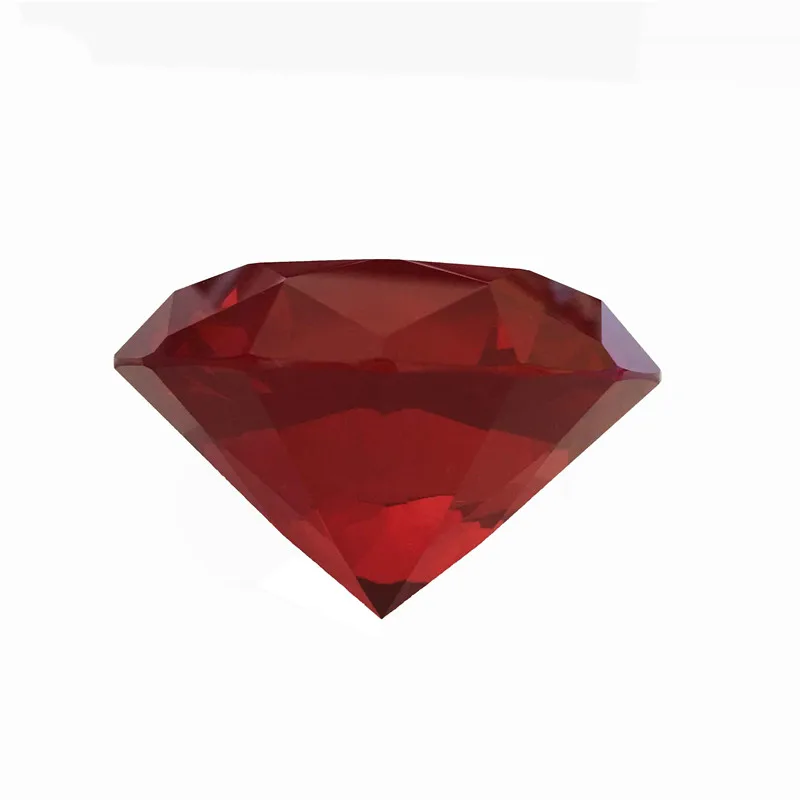 Красный Кристалл Стекло алмаз пресс папье 50 мм 1 шт. Для Свадебные украшения камни