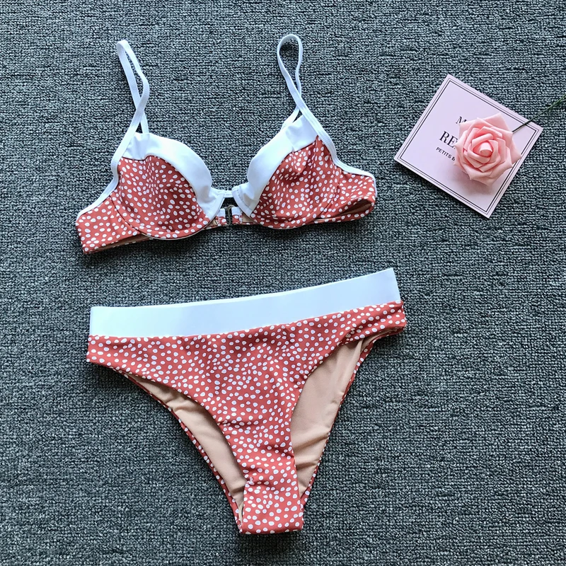 

Sexy Swimsuit Bikinis Women Swimwear 2019 Monokini Dot Bathing Suit Brazilian Bikini Set Push Up Swimming Suits May Female Beach